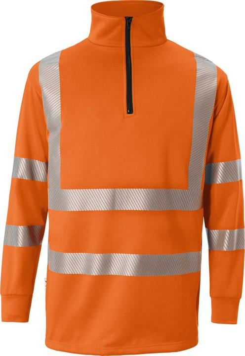 Actual product image Kübler Reflectiq Zip-Sweatshirt Psa 2 Warnorange XS (XS)