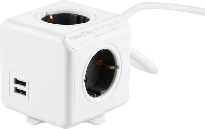 Allocacoc PowerCube Extended USB tipo F (4 x, USB-A, 3 m)