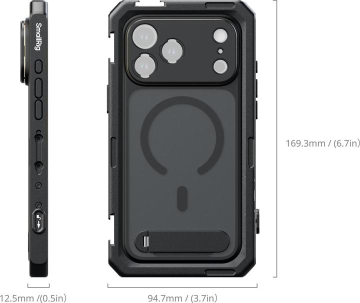 Productafbeelding SmallRig Käfig-Kit für iPhone 17 Pro: Mobiles Dual-Handheld-Telefonkäfig-Kit - Flaggschiff-Käfig (Kooi)
