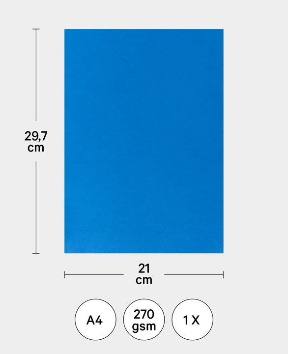 Produktbild Fotokarton A4, Himmelblau (270 g/m², 1 x)