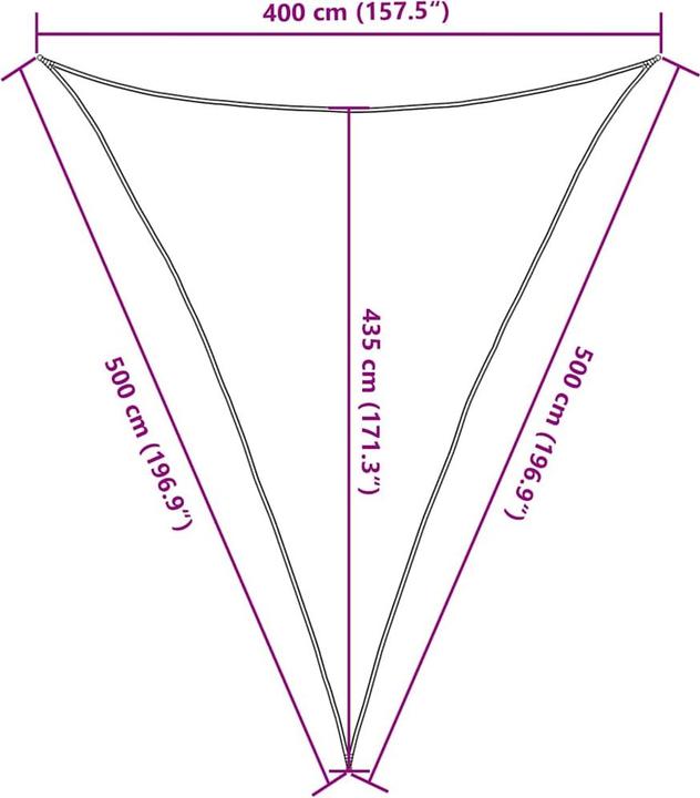 Image du produit vidaXL Sonnensegel (4 x 5 x 5 m)