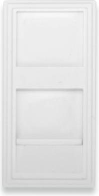 Actual product image Digitus 22nd port cover with transp. title block for DN-93802-5, content: 1x cover, RAL9003 (Keystone module)