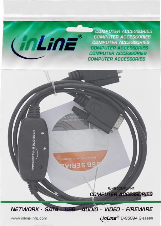 Immagine prodotto InLine USB 2.0 a 2x cavo adattatore seriale spina A a 2x 9pin SubD ST (1.50 m, VGA)