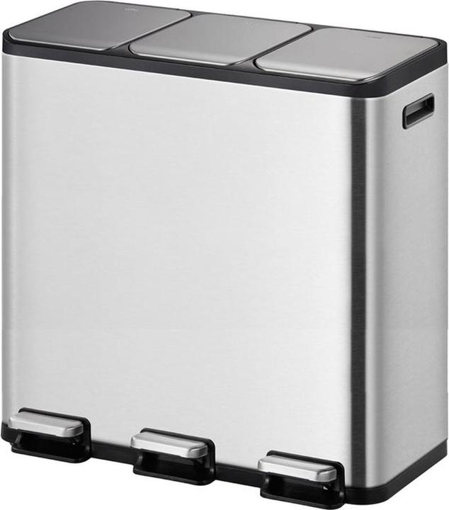 Image du produit EKO Système de tri des déchets Essential splitted Poubelle à pédale 3 x 15 L en acier inoxydable (45 l)