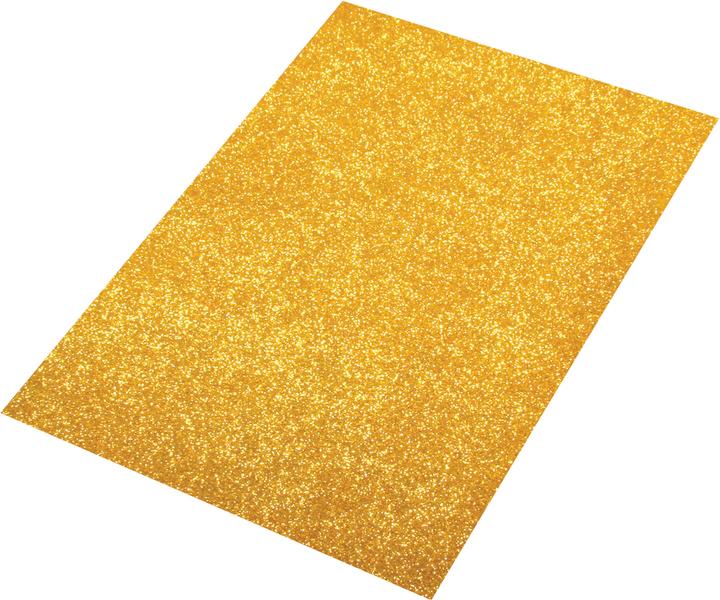 Rayher Moosgummi Platte Glitter, gold