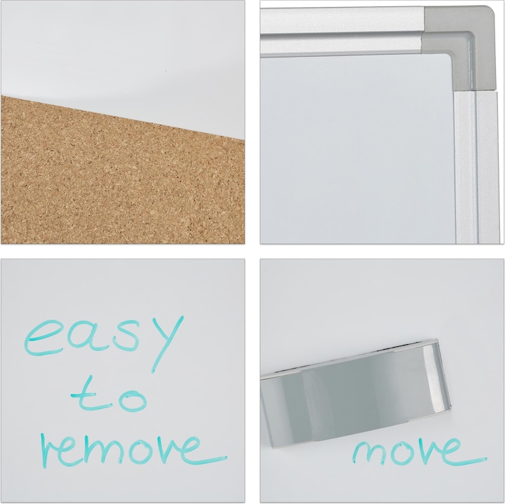 Actual product image Relaxdays combination board (Bulletin board, 60 x 7 x 45 cm)