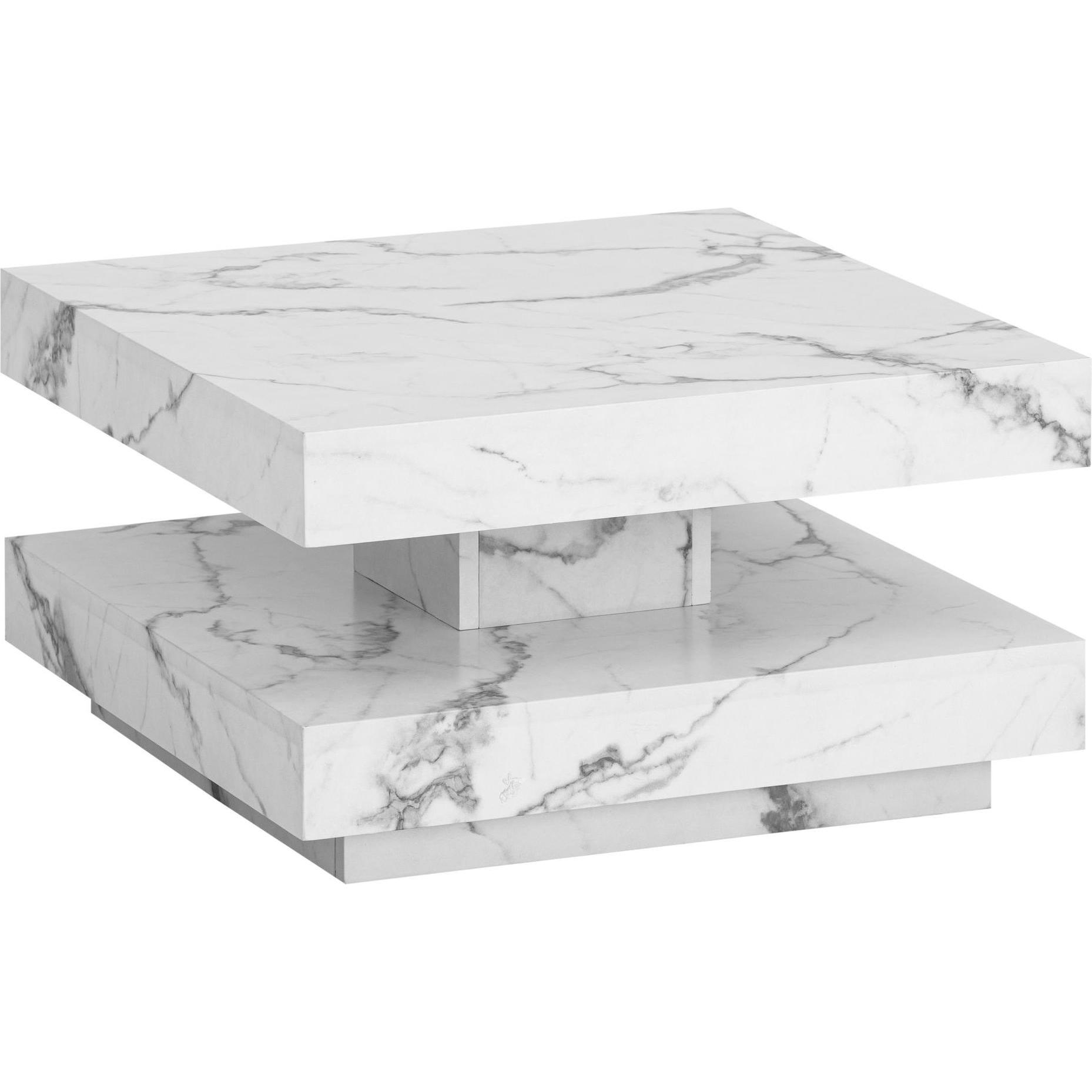 FineBuy, Couchtisch + Beistelltisch, Couchtisch 60 cm Wohnzimmertisch Sofatisch Quadratisch Klein Kaffeetisch (60 x 60 x...