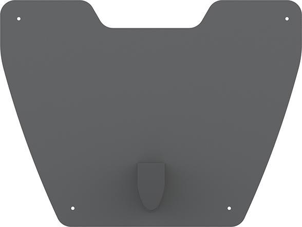 Actual product image Multibrackets Base plate with column, for Pro series, aluminium, black