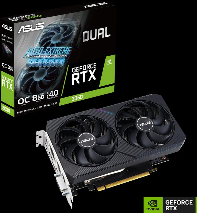 Image du produit ASUS DUAL-RTX3050-O8G-V2,HDMI,DP,Active (8 Go)