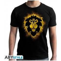 ABYstyle, Uomini, Maglietta, WORLD OF WARCRAFT - Tshirt Alliance - uomo SS nero - nuova vestibilità, Nero, (S)