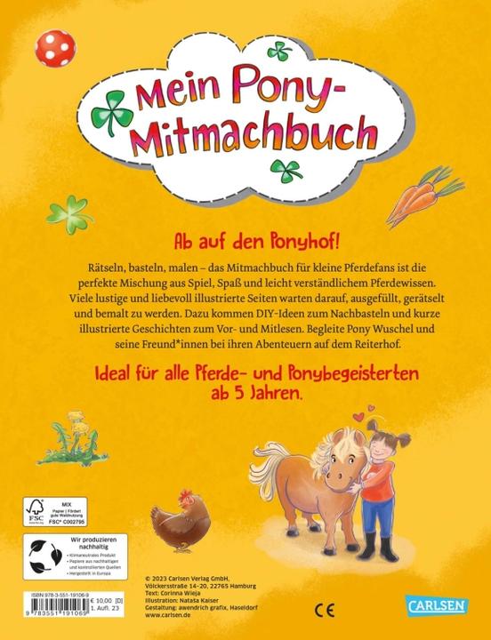 Productafbeelding Mein Pony-Mitmachbuch