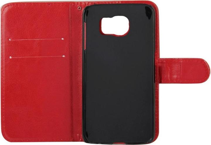 Produktbild König Design Schutzhülle Handytasche (Flip Quer) für Handy Samsung Galaxy S6 Rot (Samsung Galaxy S6)
