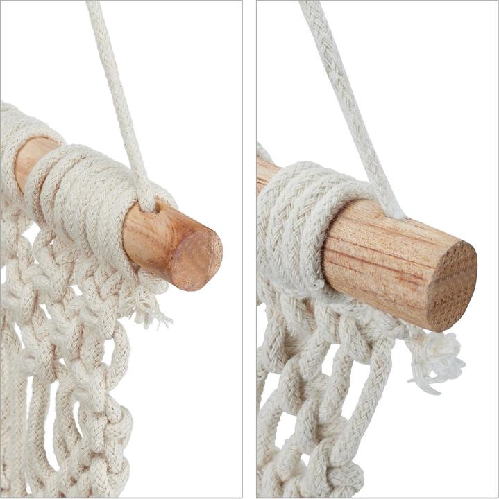 Actual product image Relaxdays 2 pcs macramé wall hanging (30 x 1.5 x 60 cm)
