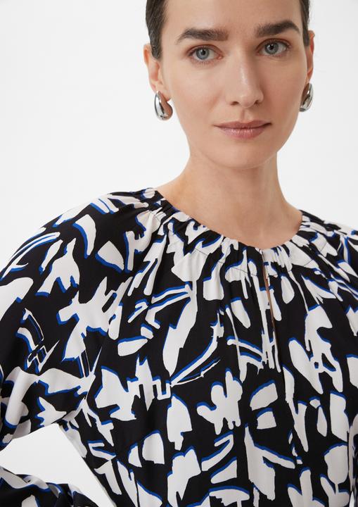 Produktbild Comma Kleid Fliessendes Maxikleid mit All-over-Print (40)