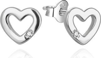 Actual product image Agato Delicate silver earrings Hearts AGUP3461