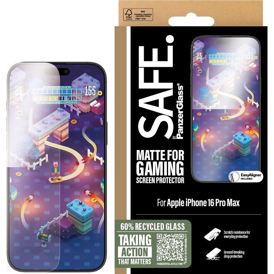 Safe Ultra-Wide Fit (1 Stück, Apple iPhone 16 Pro Max), Smartphone Schutzfolie, Transparent