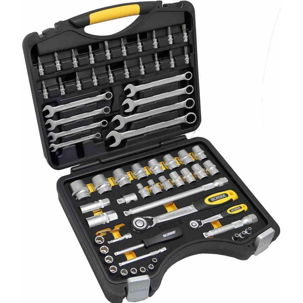 Ironside, Steckschlüssel + Stecknuss, Profi Steckschlüssel-Set 68-tlg. 6,35 mm (1/4") - 12,7 mm (1/2") (13 mm)