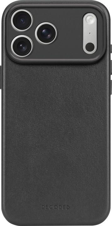Productafbeelding Decoded Leather Backcover Apple iPhone 17 Pro Max Black (Apple iPhone 17 Pro Max)