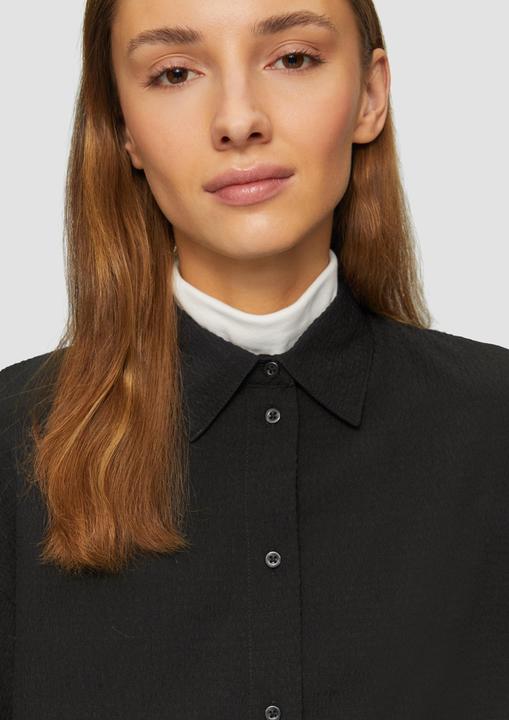 Image du produit s.Oliver Bluse Strukturierte Hemdbluse mit Raffung (40)