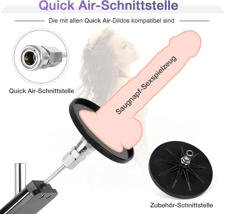 was ist ein doppeldildo Qianmu Premium Sexmaschine mit Dildo und Saugnapf Adapter