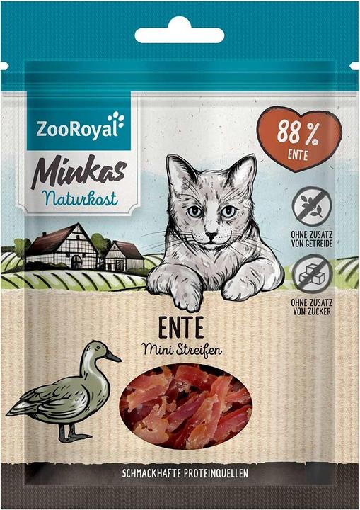 Produktbild Zooroyal Minkas Naturkost Mini Streifen Ente (12 Stk., 600 g)