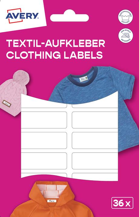 Actual product image Avery Textil-Etiketten