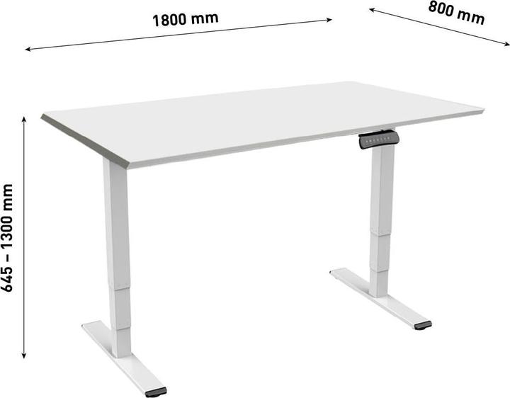 Produktbild Contini Höhenverstellbarer Bürotisch (180 x 80 x 130 cm)