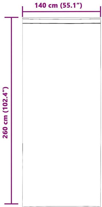 Actual product image vidaXL Voile Vorhang (140 x 260 cm)