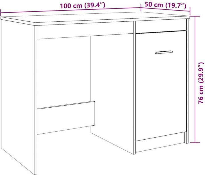 Produktbild VidaXL Schreibtisch Bürotisch Computertisch Arbeitstisch Tisch Altholz-Optik (100 x 50 x 76 cm)