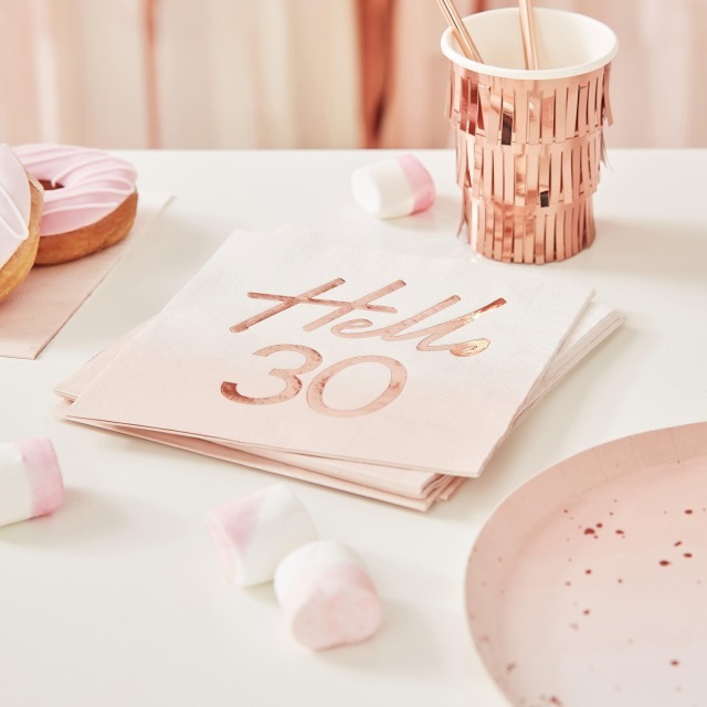 Image du produit Ginger Ray Hello 30 (16 x, 16,5 x 16,5 cm)
