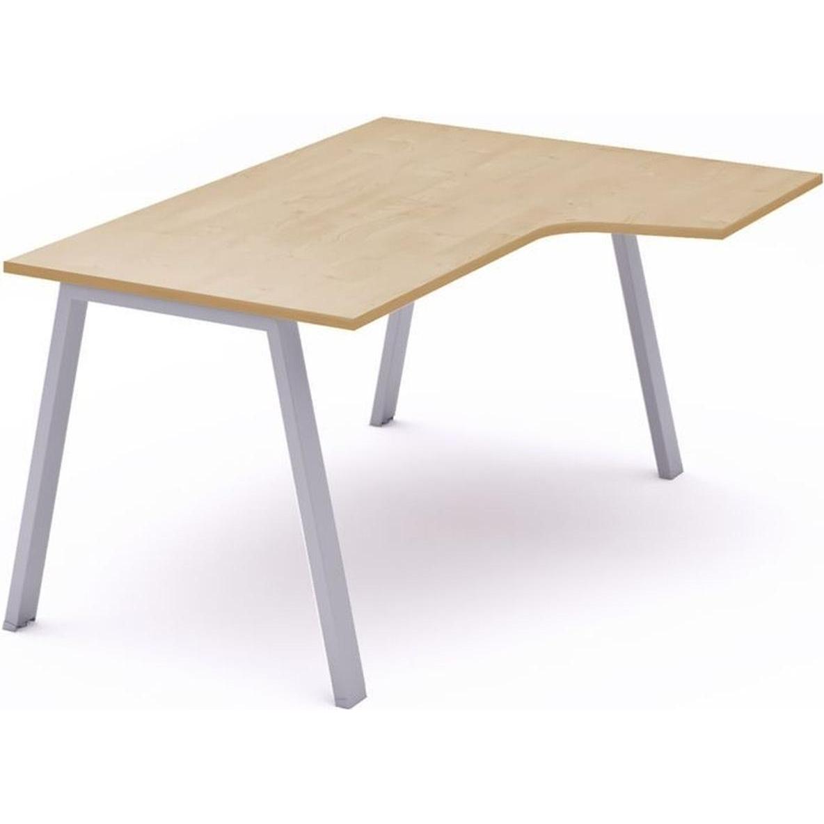 Thumbnail - Rocada, Schreibtisch, Schreibtisch Blanca L-Form rechts BxTxH 180x120x73cm Gestell grau Platte Melamin buche