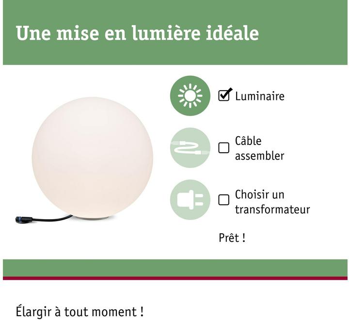 Produktbild Paulmann Outdoor Plug & Shine Globe (575 lm, IP67)
