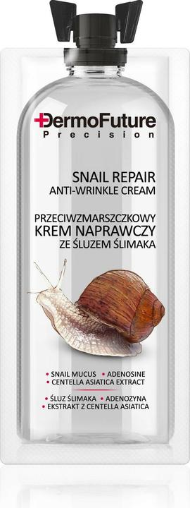 DermoFuture DERMOFUTURE Snail Repair Anti-Wrinkle Cream przeciwzmarszczkowy krem naprawczy ze śluzem ślimaka 12m (Körpercreme, 12 ml)