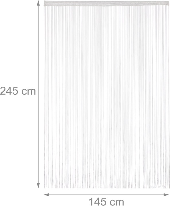 Actual product image Relaxdays White String Curtains (145 x 0.1 x 245 cm)
