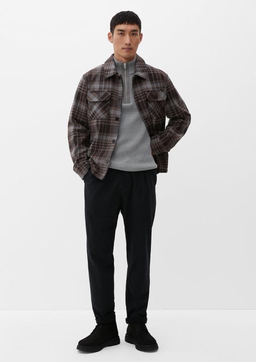 Produktbild s.Oliver Strickpullover Strickpullover mit Half-Zip (M)