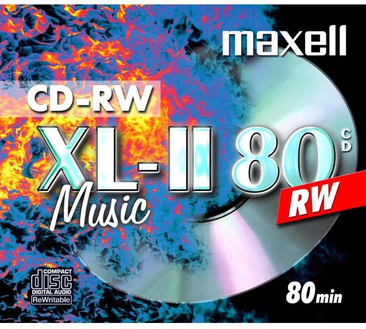 Actual product image Maxell CD-RW 80 Audio, JewelCase, 1 piece (1 x)