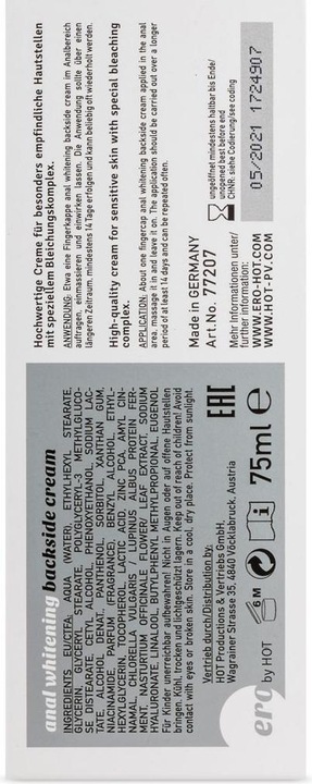 Image du produit HOT Crème de blanchiment anal