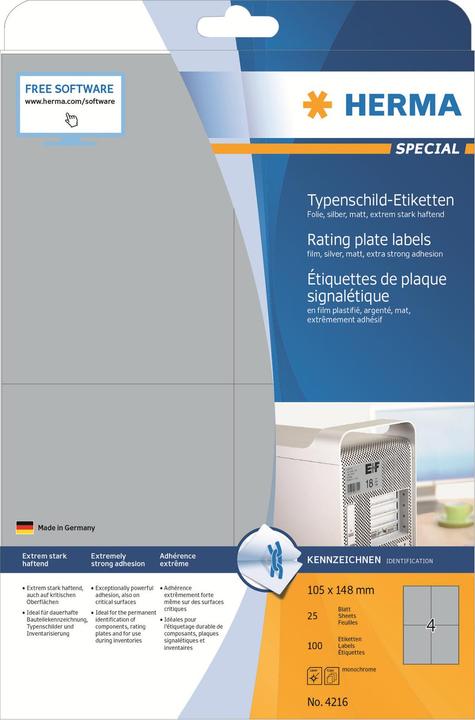 Immagine prodotto Herma Etichette per targhette A4