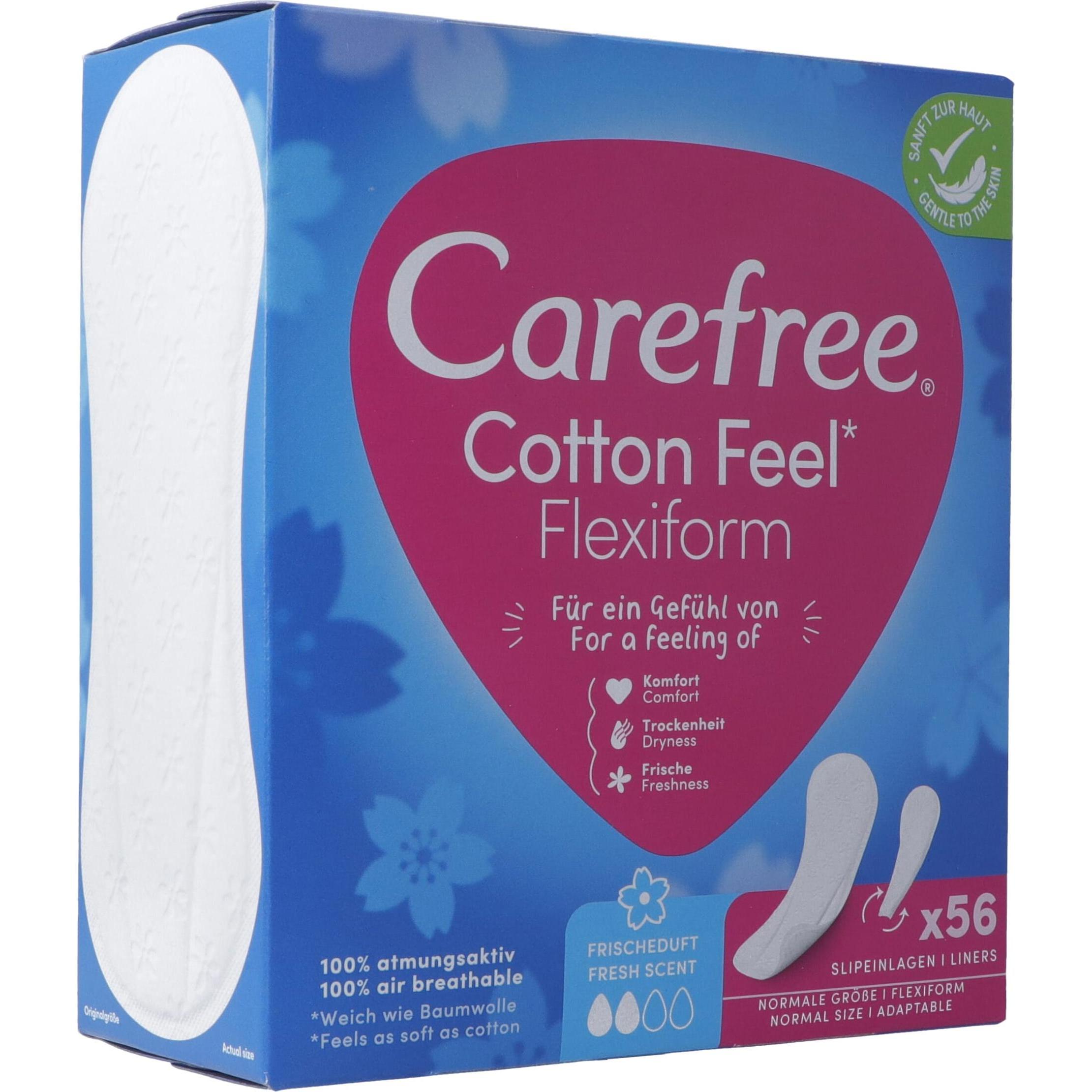 Carefree, Binden, Cotton Feel Flexiform (56 x, Slipeinlagen)