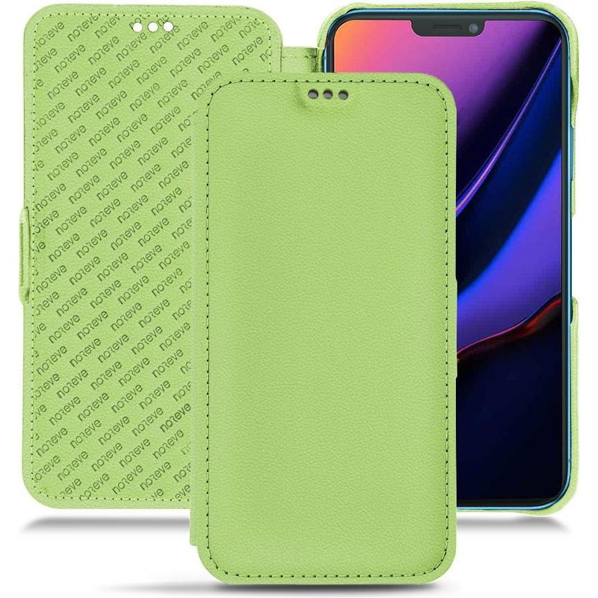 Noreve Lederschutzhülle horizontal (Apple iPhone 11), Smartphone Hülle, Grün