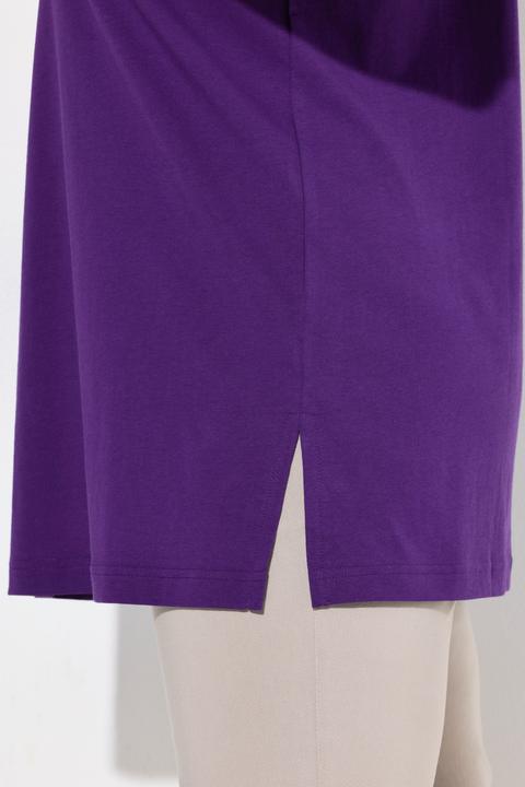 Actual product image Ulla Popken Basic V-Neck Relaxed Fit Short Sleeve Tee (60)