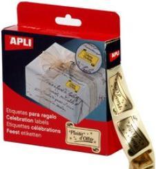 Actual product image Agipa apli labels with French text "Plaisir d'offrir
