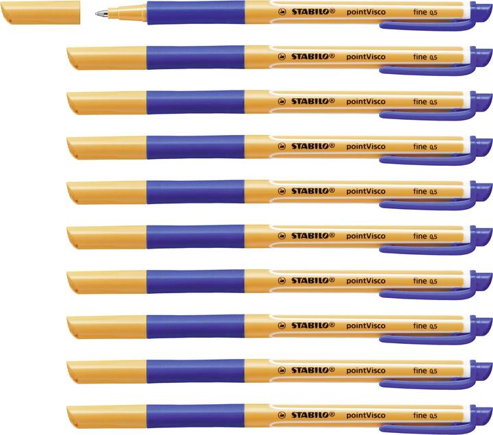 Productafbeelding STABILO puntVisco rollerball (Blauw, 10 x)