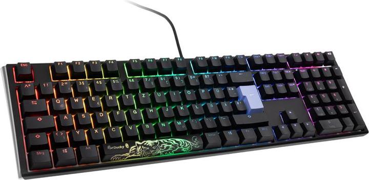 Produktbild Ducky One 3 Classic Black/White Gaming Tastatur, RGB LED - MX-Blue (DE, Kabelgebunden)