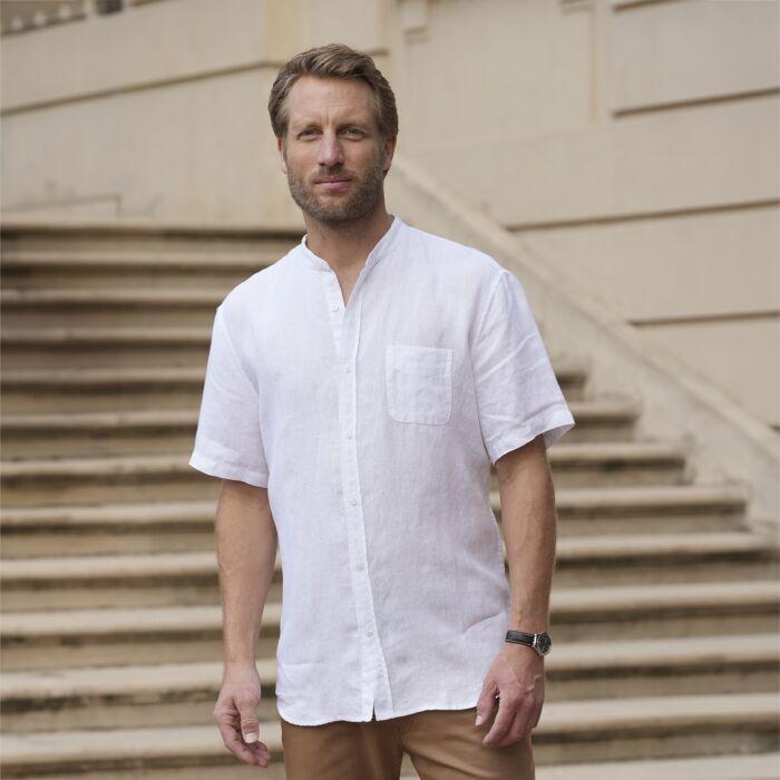 Immagine prodotto Artime Leinen-Kurzarmhemd mit Brusttasche (3XL)