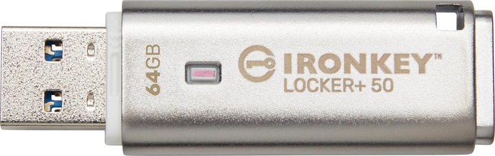 Actual product image Kingston IronKey Locker+ 50 (64 GB, USB-A, USB 3.2)