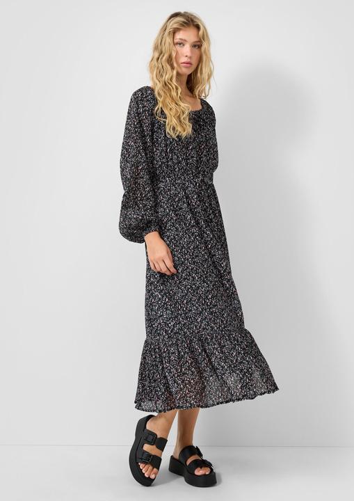 Image du produit s.Oliver Langes Chiffonkleid mit Blümchenprint und seperatem Unterkleid (42)