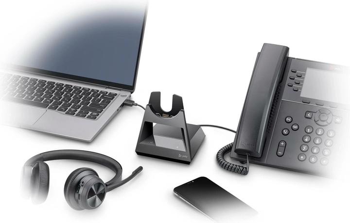 Produktbild Poly Voyager 4320-M +BT700 Dongle +Ladestation, für Microsoft Teams zertifiziert (Kabellos, USB-C, Microsoft Teams)