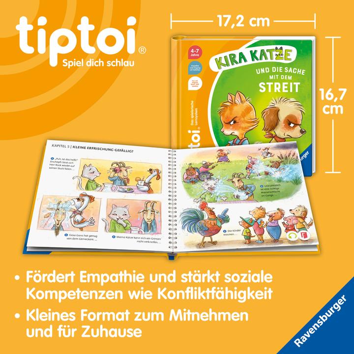 Produktbild tiptoi Kira Katze und die Sache mit dem Streit (Deutsch, Anja Kiel, Simone Leiss-Bohn, 2025)