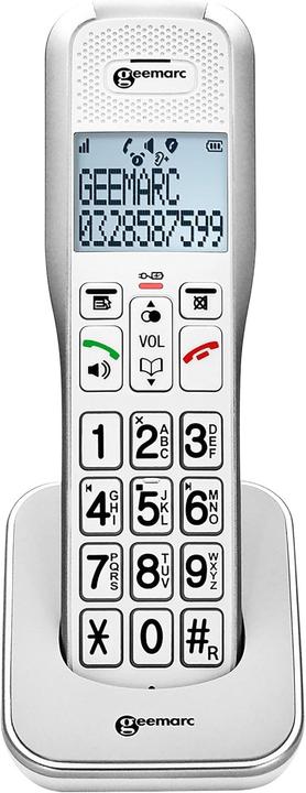 Actual product image Geemarc AMPLIDECT 595-2 PHOTO Cordless telephone for seniors Answering machine, photo buttons Illuminated